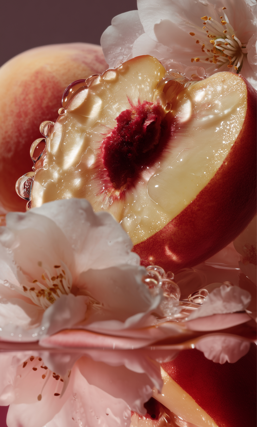 Made with juicy white peaches.
