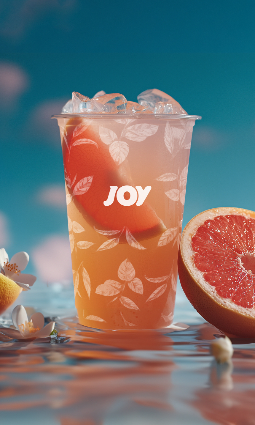 Ruby red grapefruit and fragrant jasmine green tea